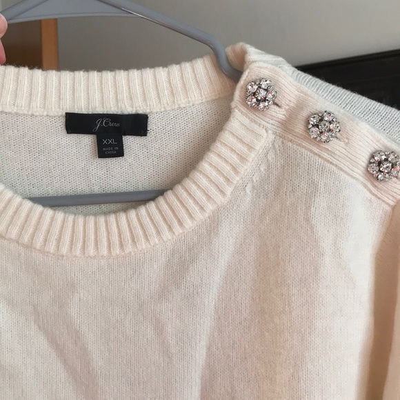 NWT J.Crew Jeweled Crewneck Sweater - Picture 3 of 3